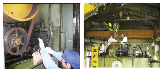 プレス機の点検